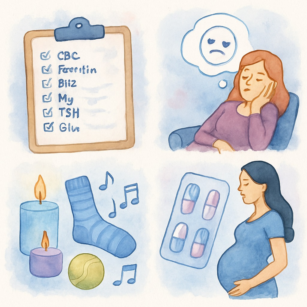 درمان بی قراری پا در حاملگی