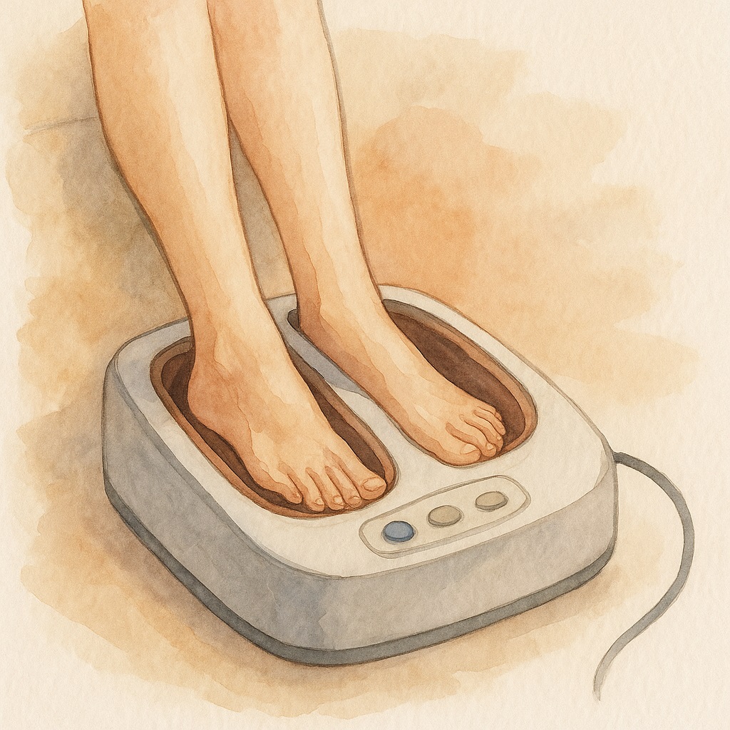 درمان سندرم پای بی‌قرار با ماساژور برقی