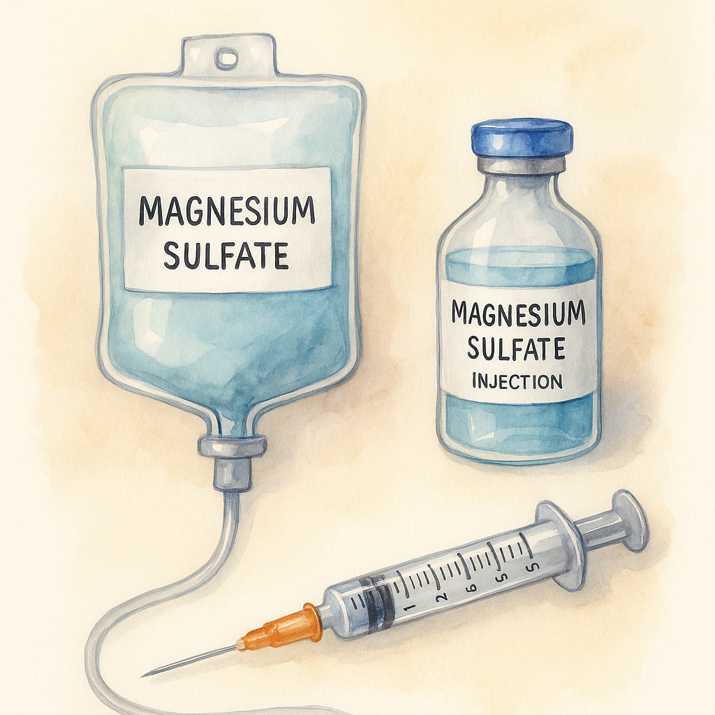 نکات مهم در تزریق سولفات منیزیم